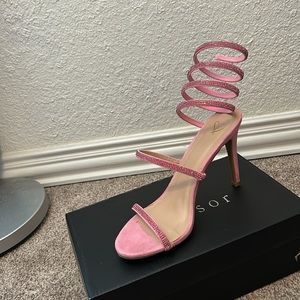 Pink swirled heels